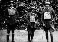 ACH in the middle, all smoking!!!
 Officer Uniforms, Royal Fusilier collar badges